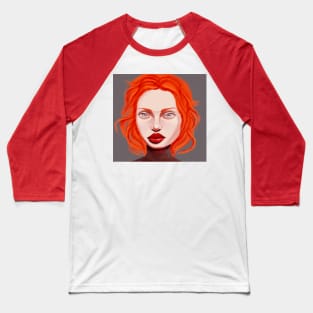 Redhead girl portrait Baseball T-Shirt